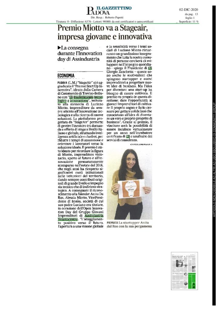 Il Gazzettino di Padova_Rassegna Stampa