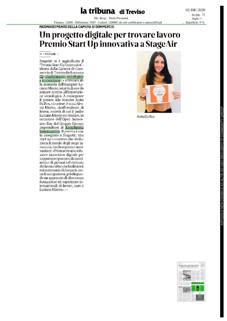 La Tribuna di Treviso_Rassegna Stampa