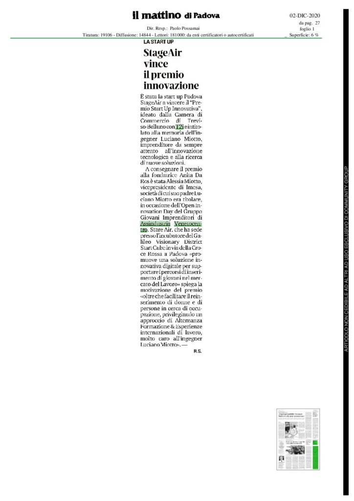 Il Mattino di Padova_Rassegna Stampa